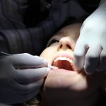 woman getting dental work root canal